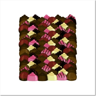 Never Too Much Chocolate - Valentines Day Candy Pattern Posters and Art